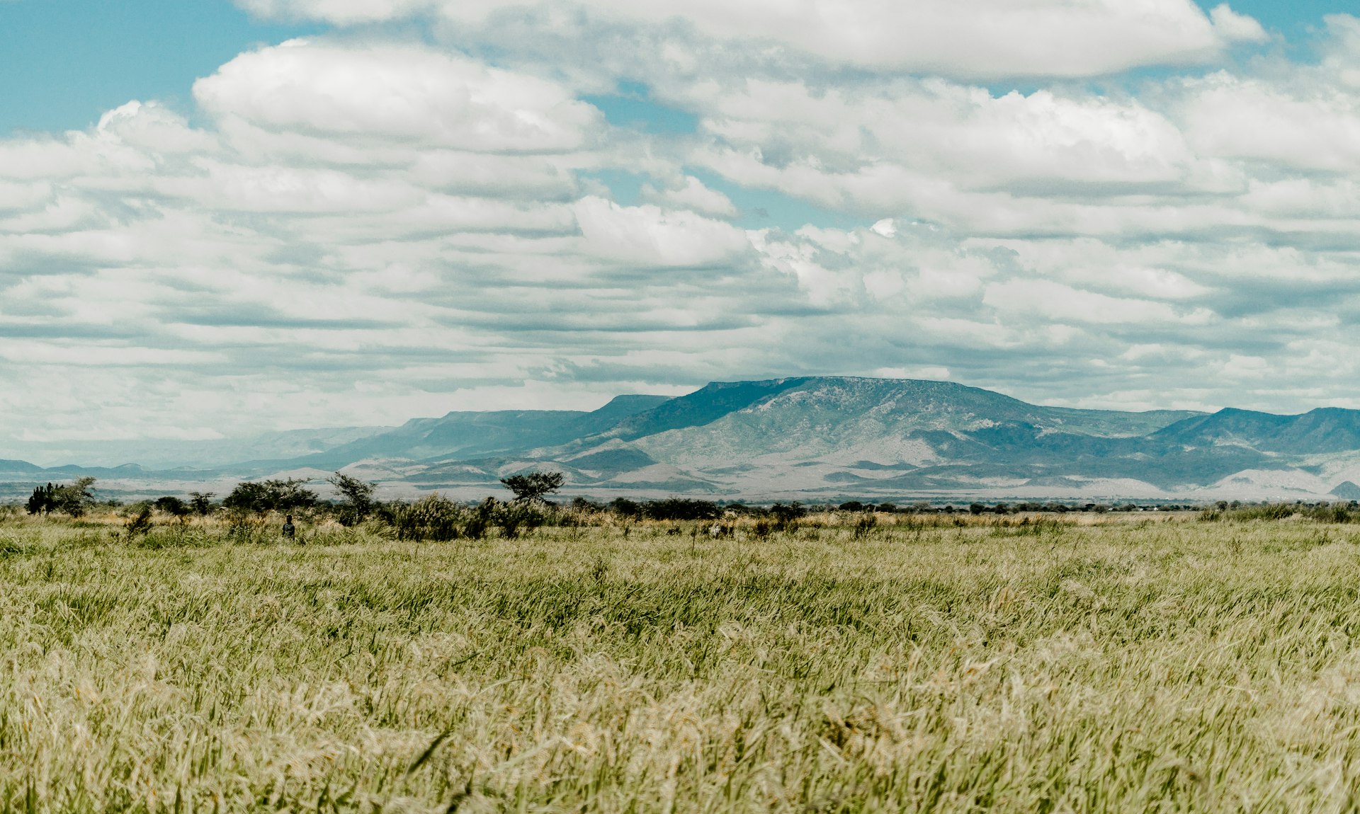 Mt. Kenya highlands looking out over open farming country